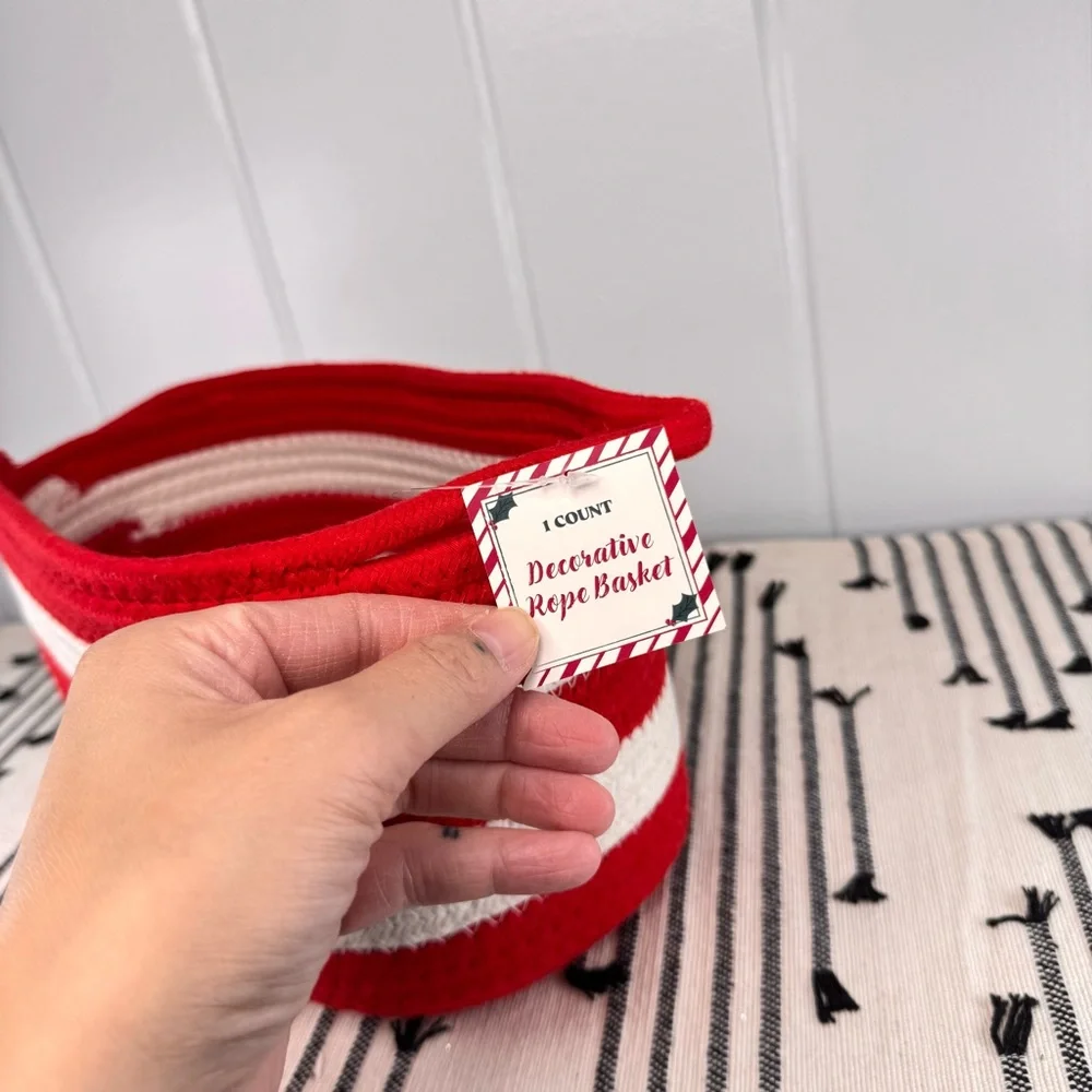 NEW Target Bullseye Playground Striped Decorative Rope Basket